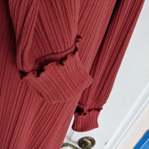 NEW CHENAULT rib dress Mockneck Sweater Dress Large - Picture 7 of 13